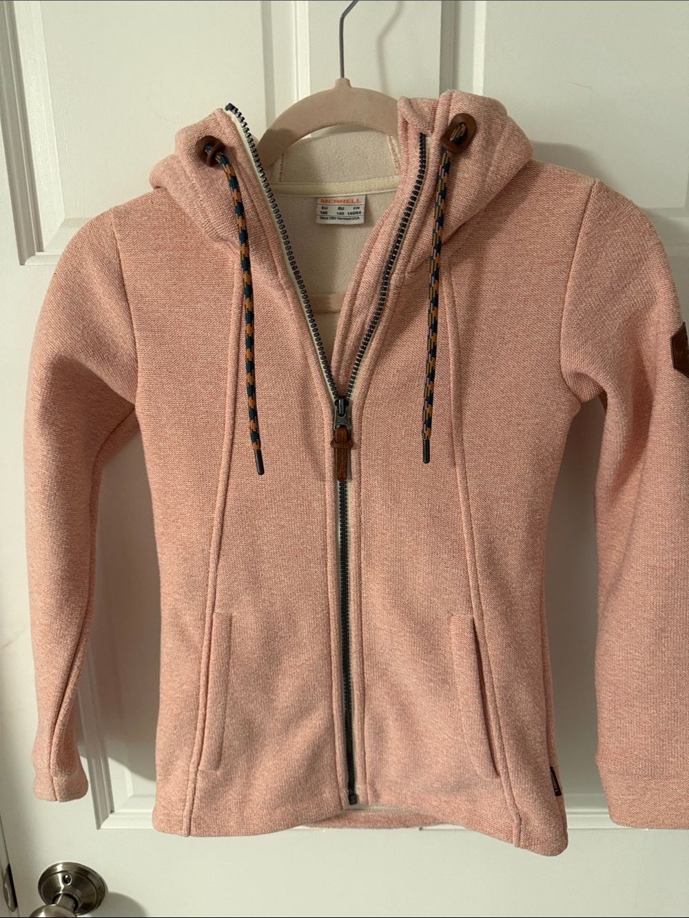 Merrell Youth Girls Full-Zip Gemma Fleece Hoodie Pink EU 140 US Kids M (8-10)